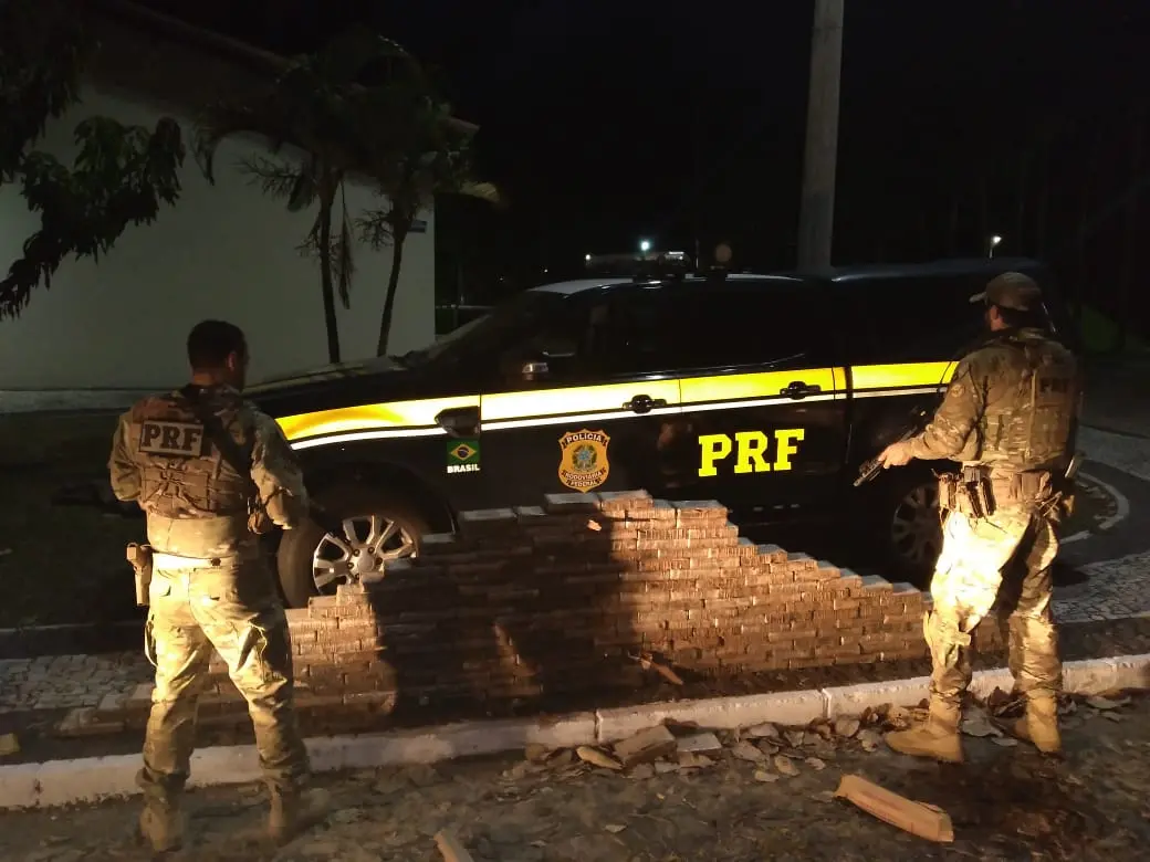 Cloridrato de cocaína apreendida pela Polícia Rodoviária Federal