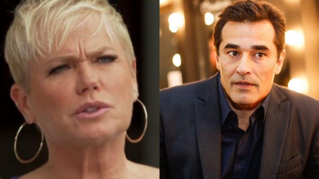 À esquerda, Xuxa, e à direita, Luciano Szafir