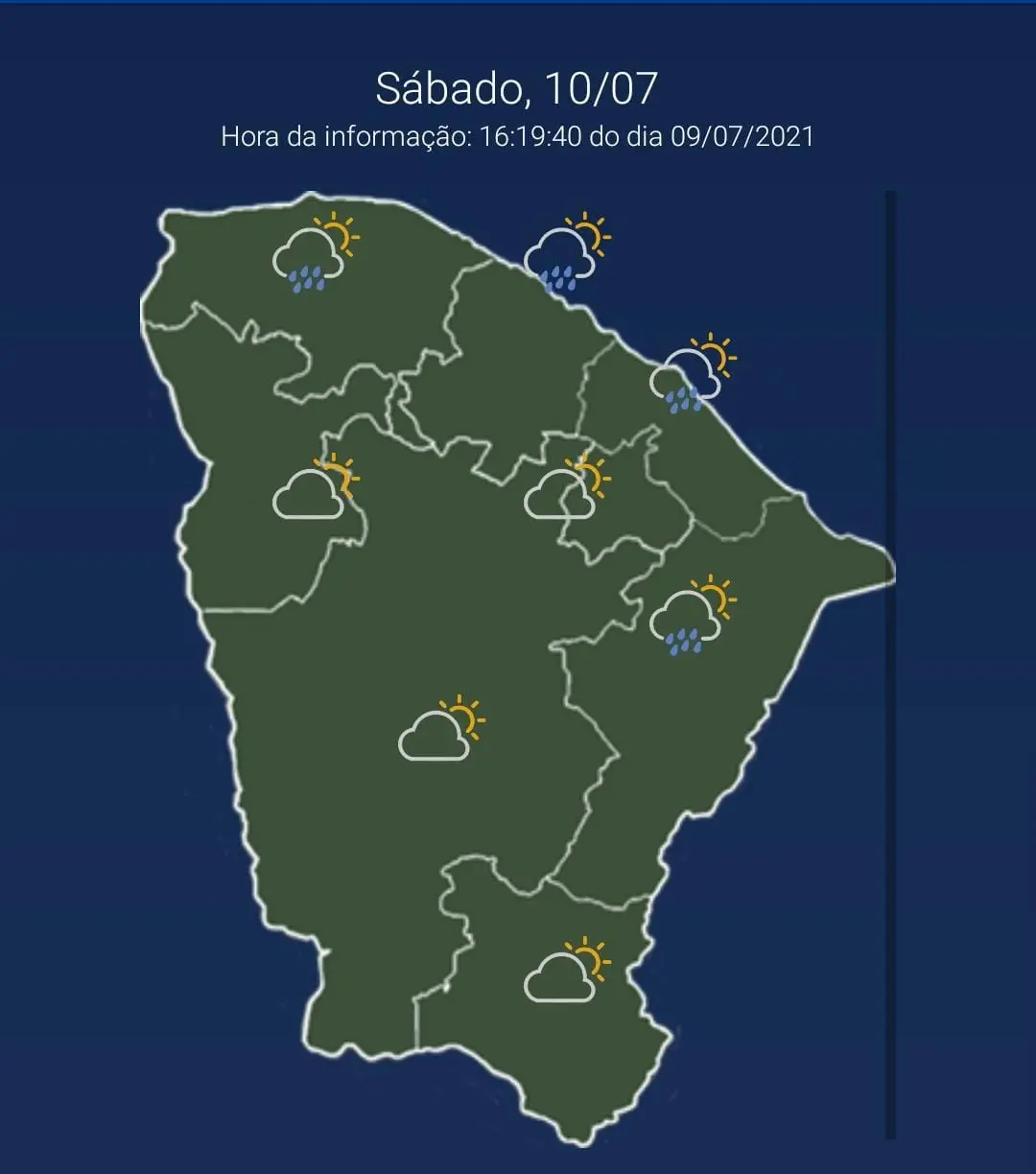 Print do mapa da Funceme