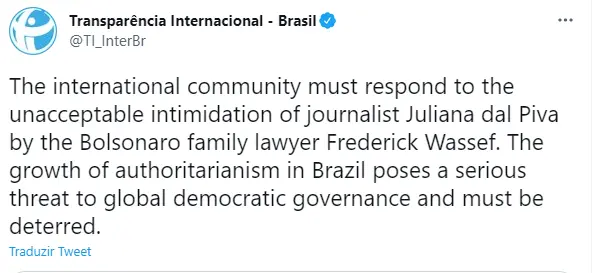 Print da Transparência Internacional