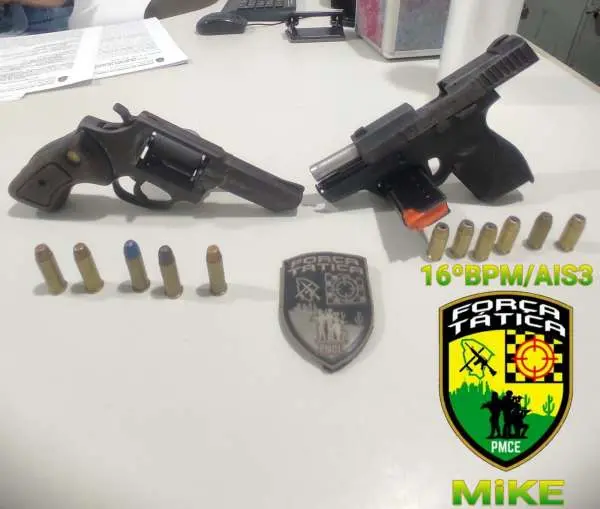 Armas apreendidas pela Polícia