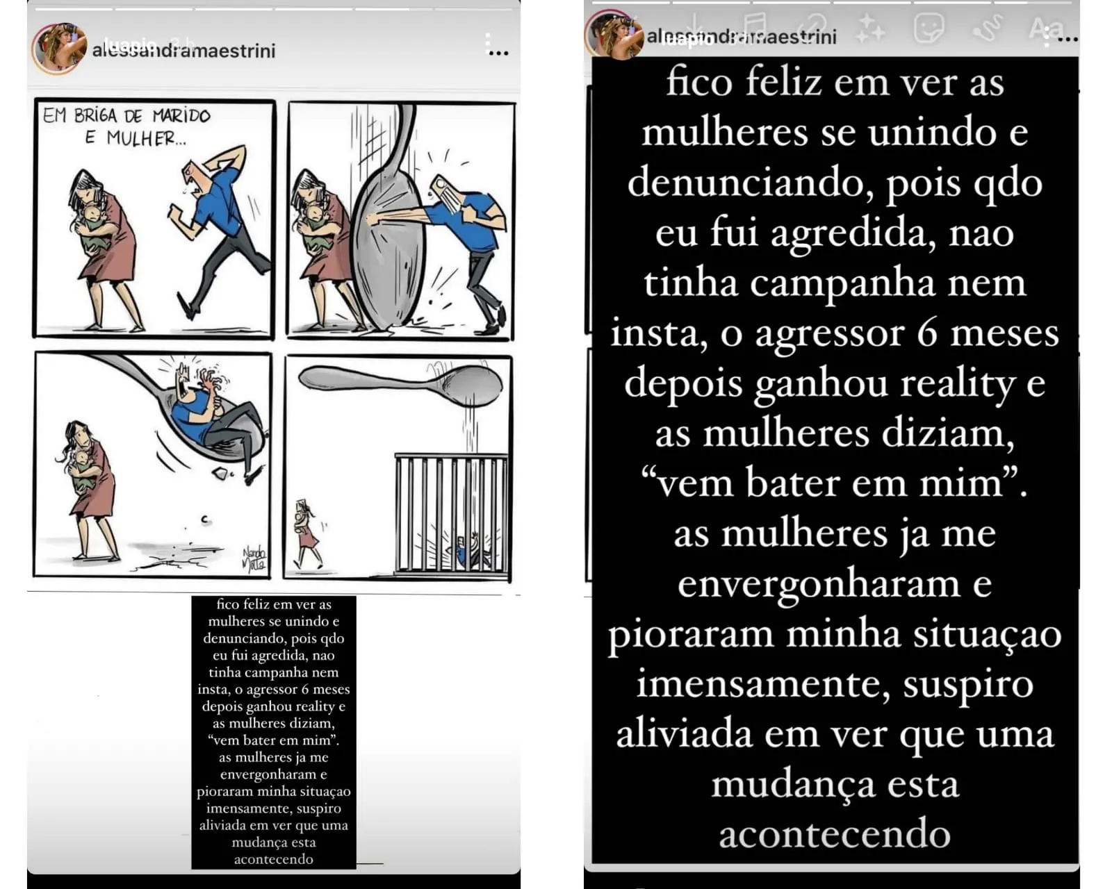 Publicação nos stories de Luana Piovani