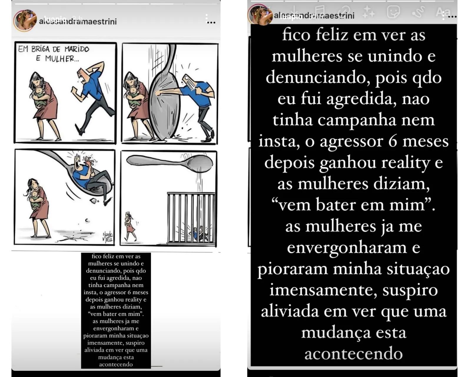 Publicação nos stories de Luana Piovani