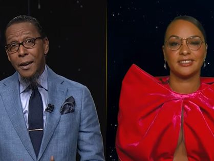 Ron Cephas Jones e Jasmine Cephas Jones na transmissão dos indicados do Emmy 2021
