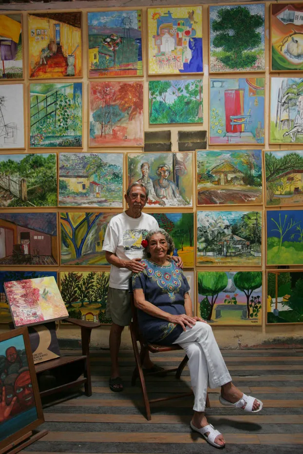 O casal de artistas Estrigas e Nice