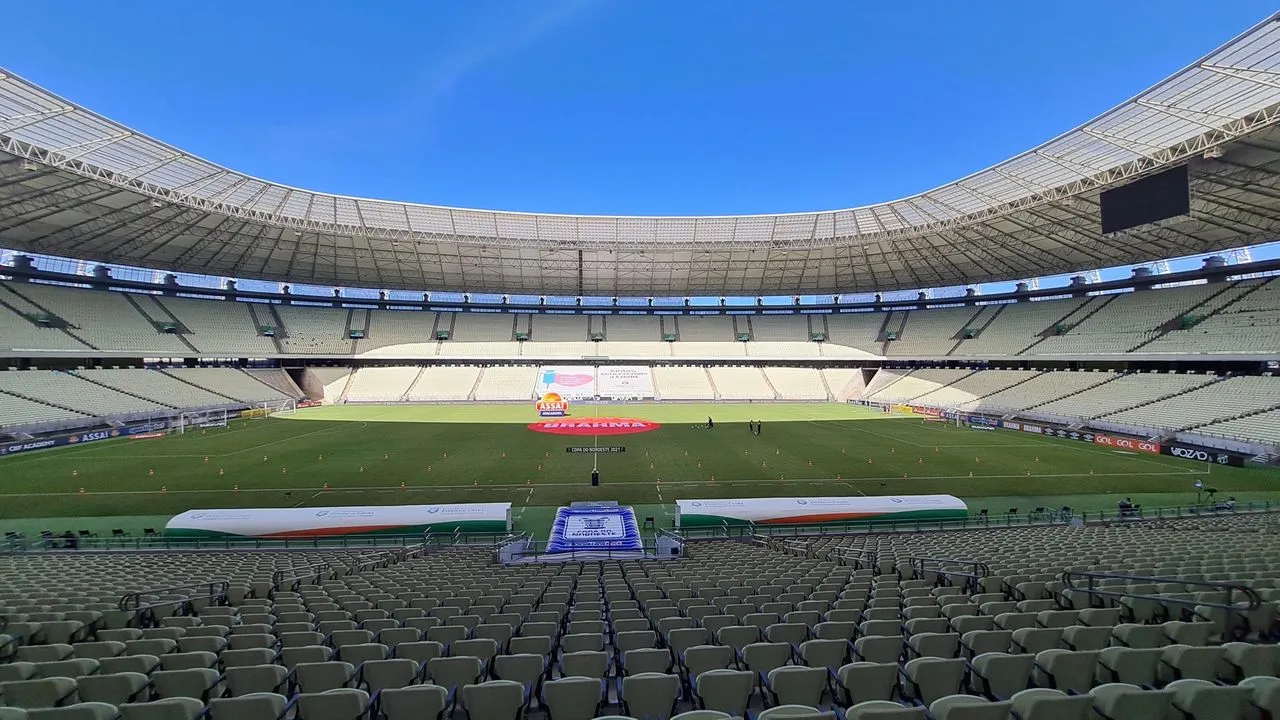 A Arena Castelão é o principal palco esportivo do futebol cearense