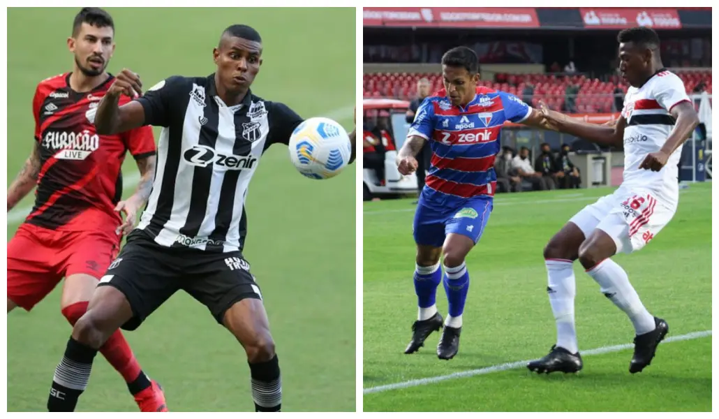 Imagem dos jogos Ceará x Athletico-PR e São Paulo x Fortaleza