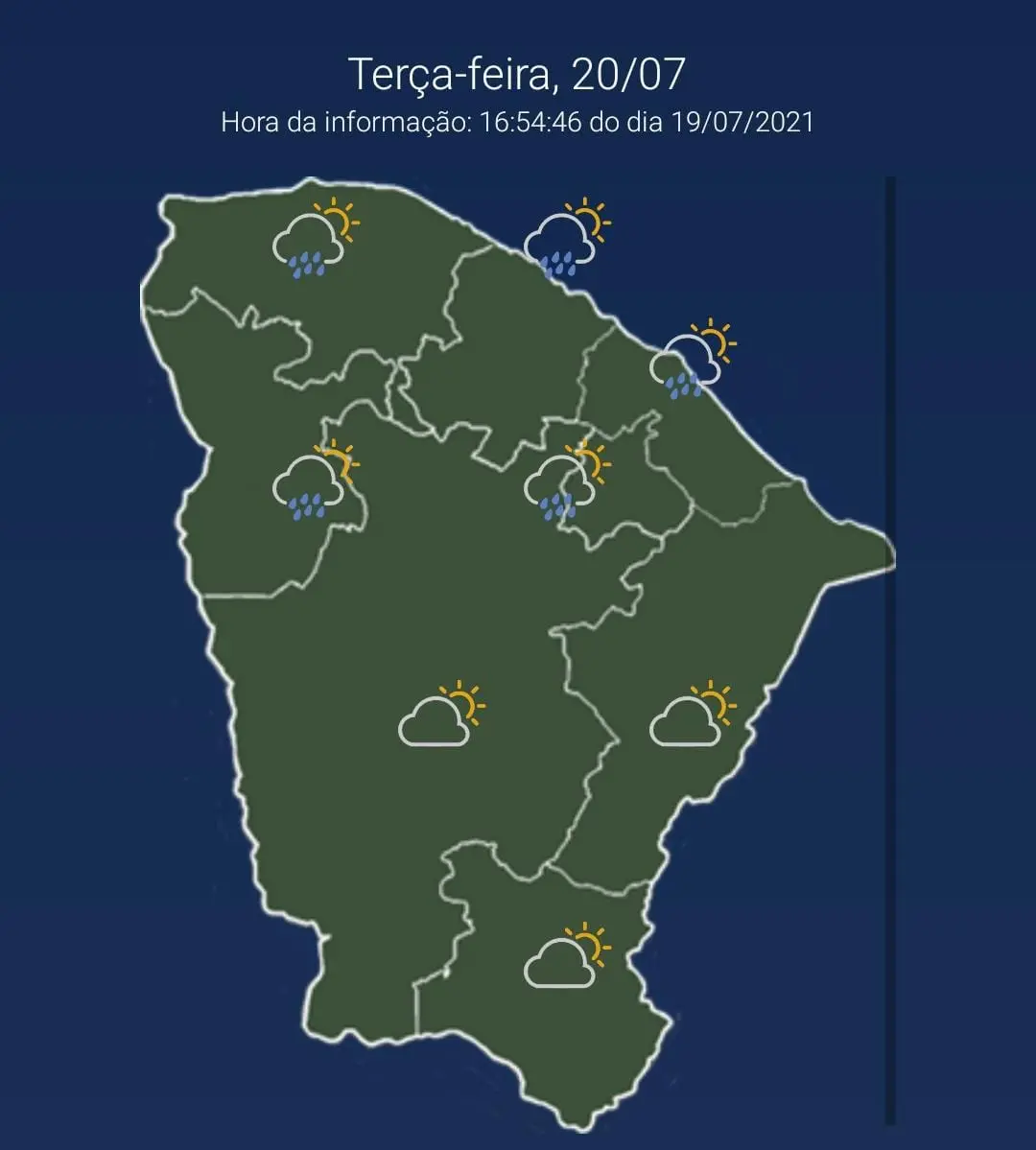 Print do mapa da Funceme