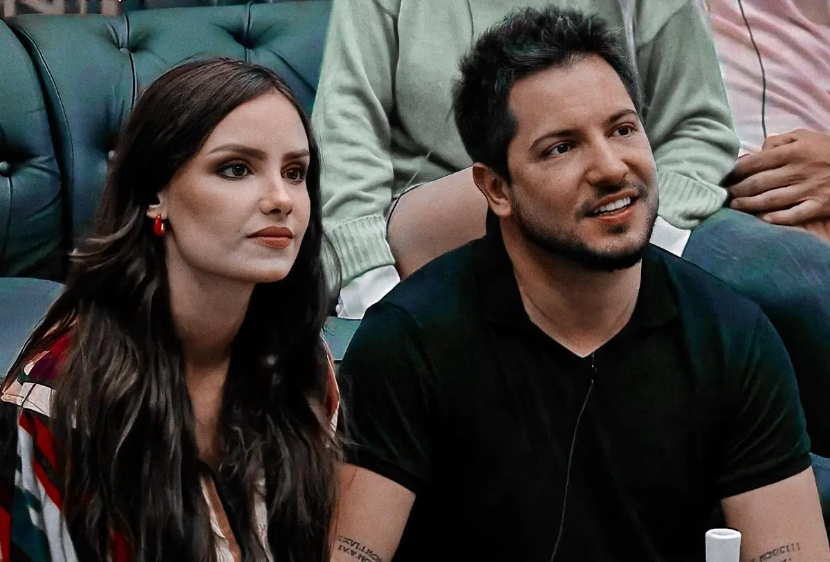 Casal Geórgia e Thiago durante programa power couple