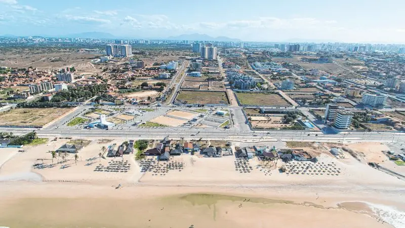 Vista aérea do local em que será a usina de dessalinização