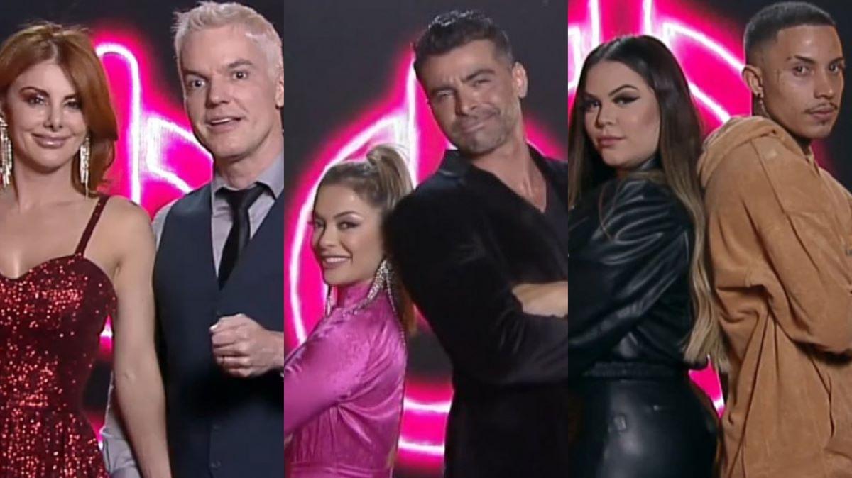 Montagem dos casais Deborah e Bruno, Li e JP e Mari e Matheus