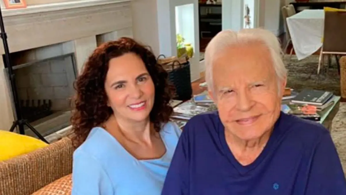 Cid Moreira e a esposa Fátima Sampaio