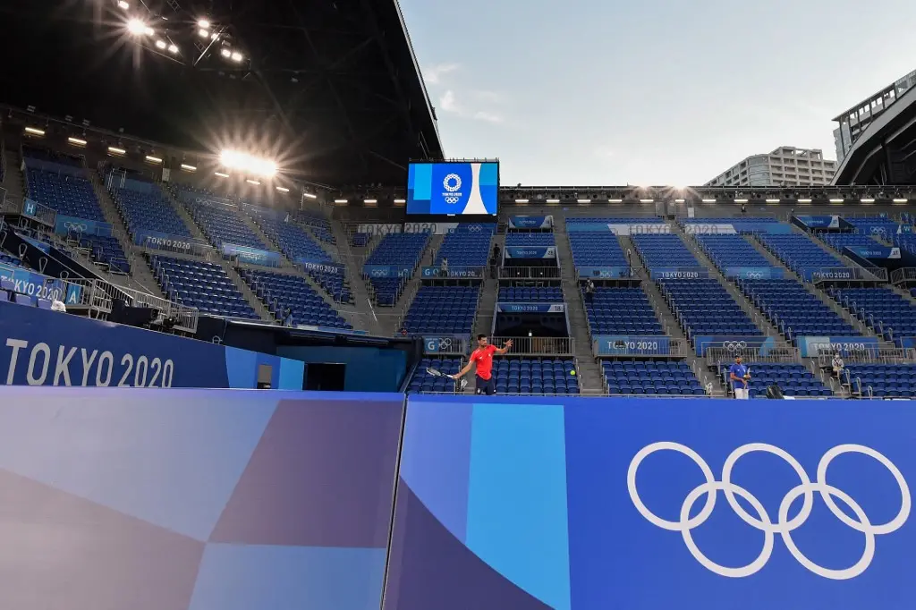 Estádio sem público durante Jogos Olímpicos