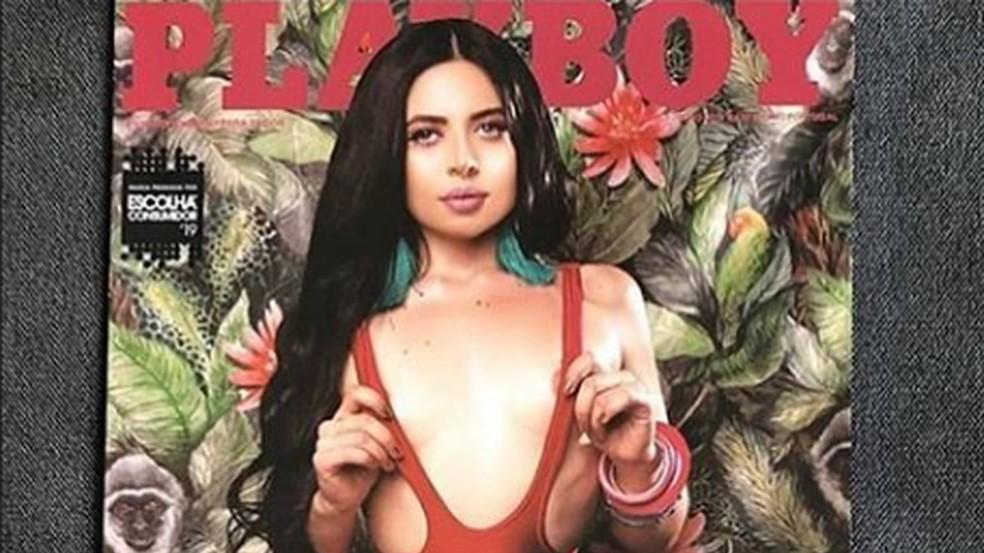 Flávia Tamayo em capa da revista Playboy
