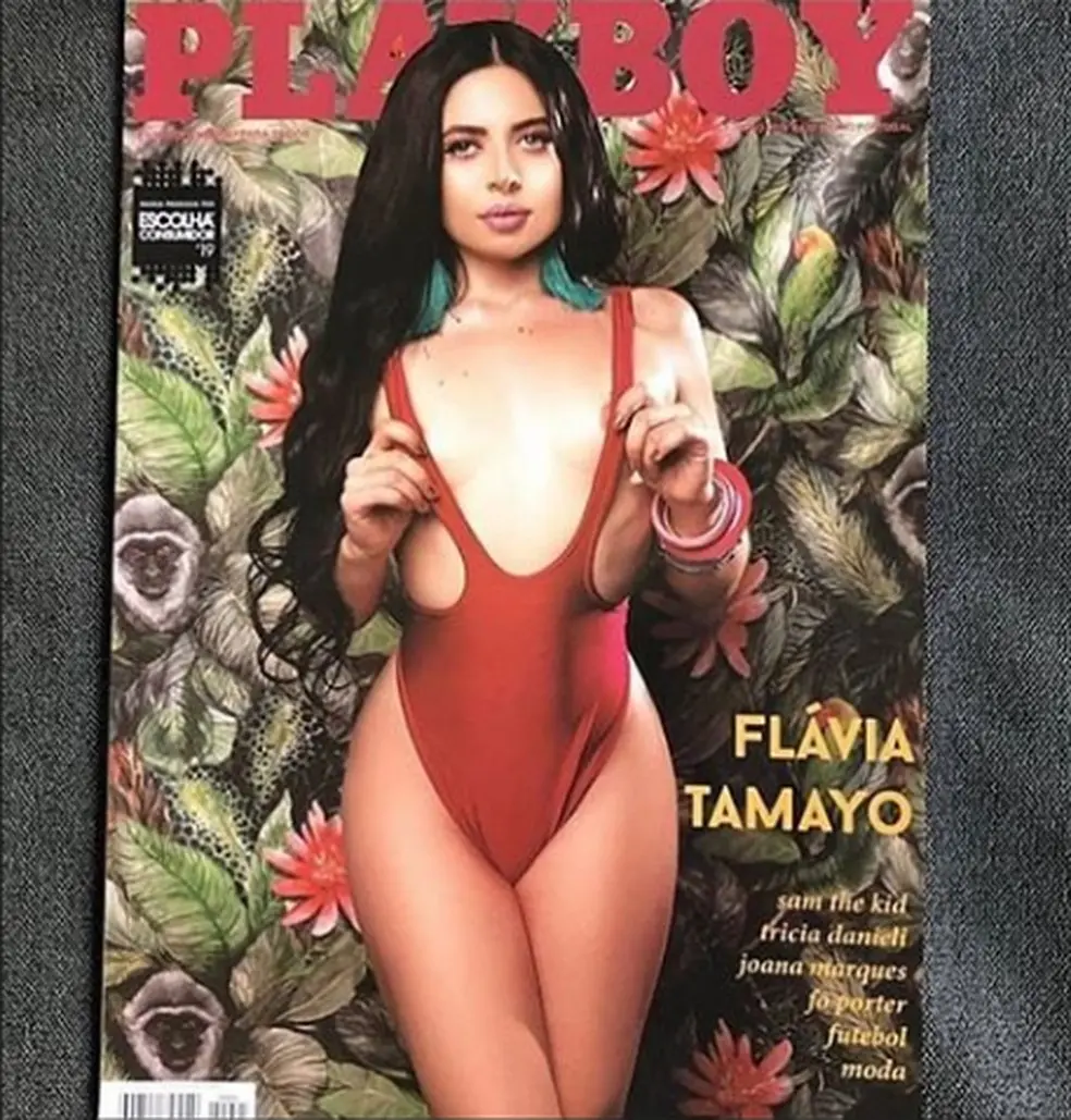 Flávia Tamayo em capa da revista Playboy