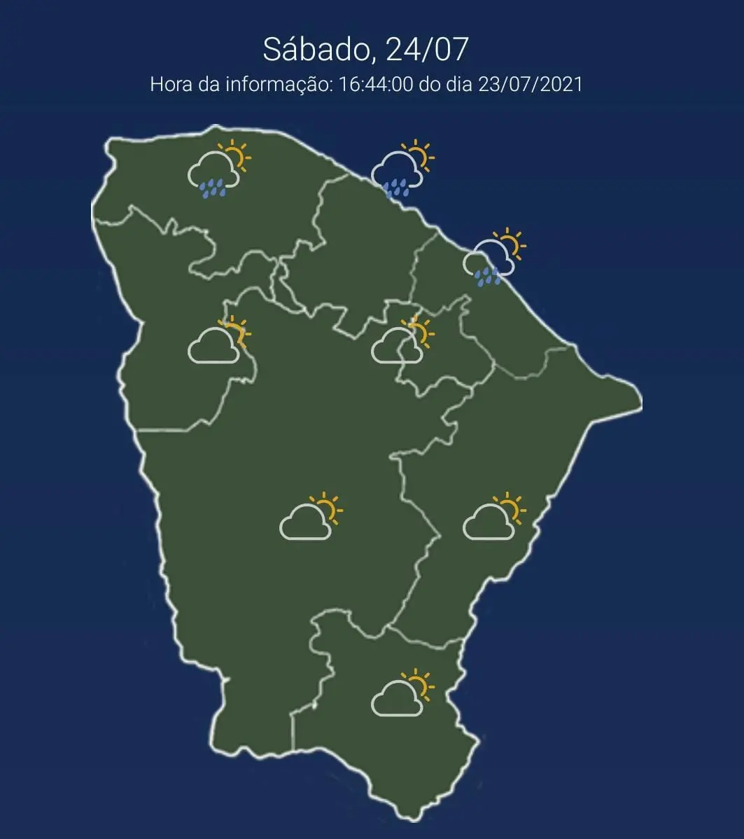 Print do mapa da Funceme