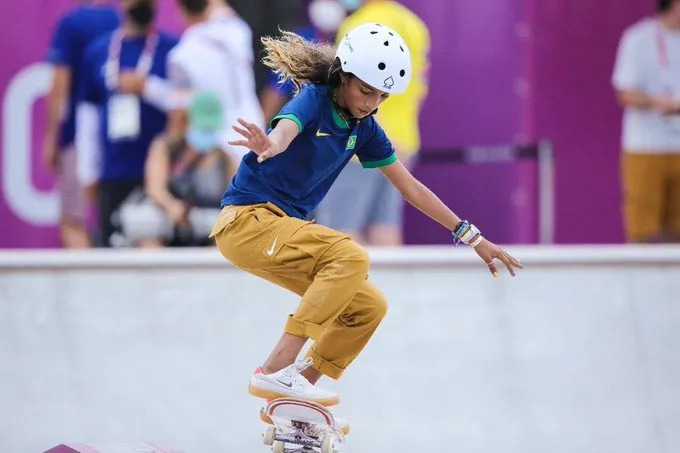 Skatista de 13 anos foi a única a disputar a final,  após as eliminações de Pâmela Rosa e Leticia Bufoni.