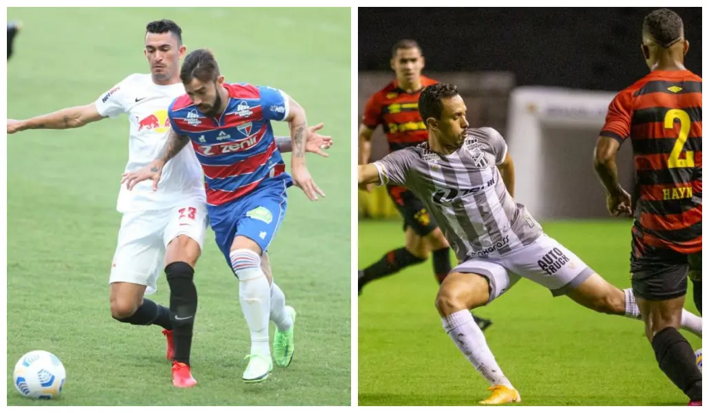 Imagens dos jogos Fortaleza x Bragantino e Sport x Ceará