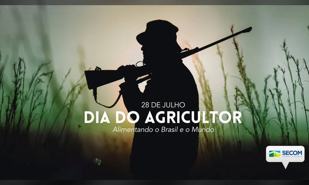 Post da Secretaria de Comunicação do governo federal pelo Dia do Agricultor
