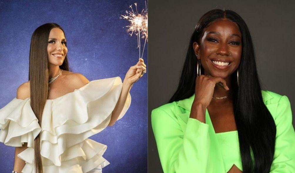 Montagem com fotos de Ivete Sangalo e Camilla de Lucas
