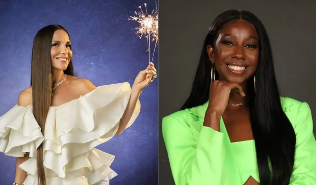 Montagem com fotos de Ivete Sangalo e Camilla de Lucas