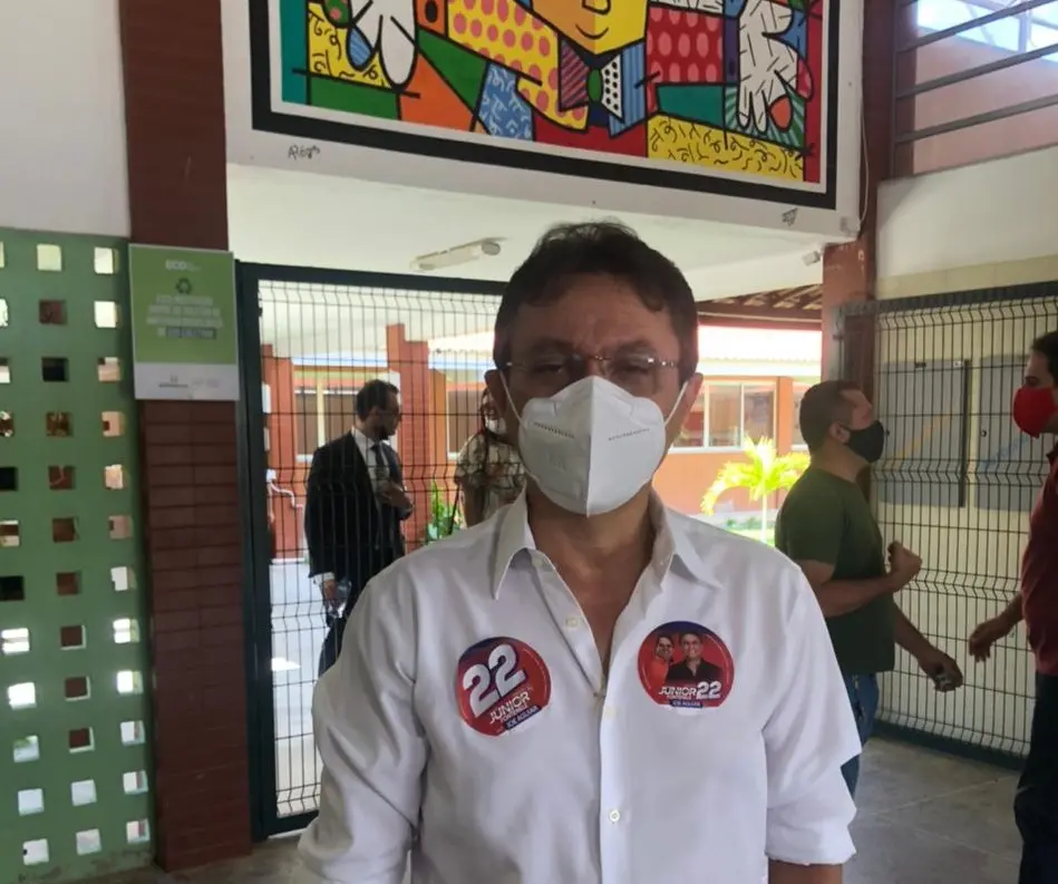 Ex-prefeito Júnior Fontinele no dia da votação suplementar