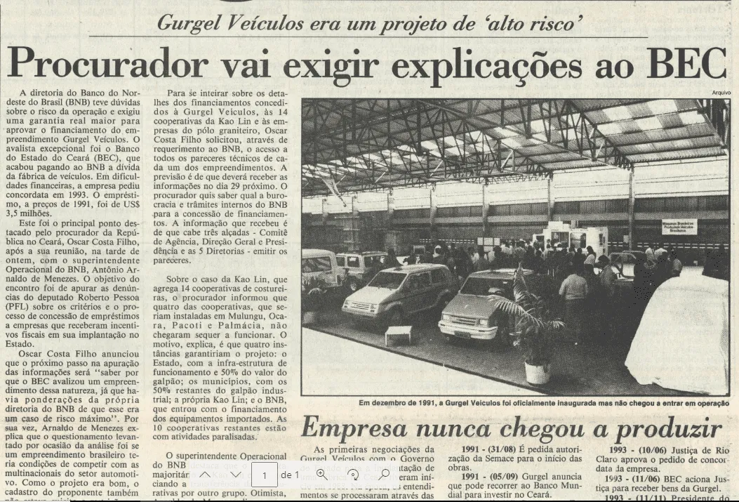 Instalação da indústria no estado era de alto risco