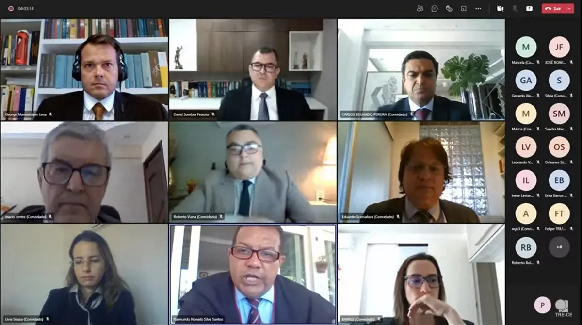 Sessão virtual do Tribunal Regional Eleitoral do Ceará