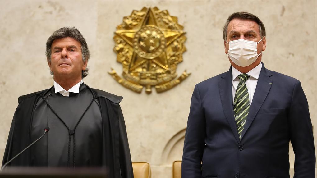 Ministro Luiz Fuz e o presidente Jair Bolsonaro