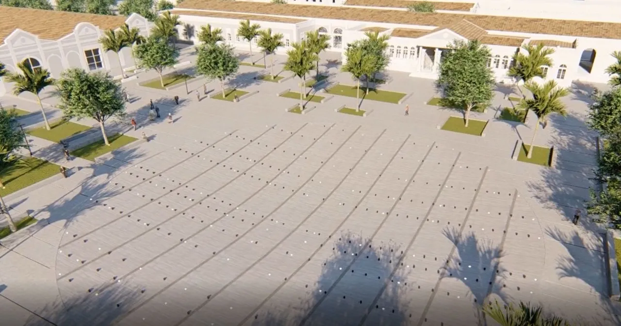 Projeção de como vai ficar a Praça da Estação