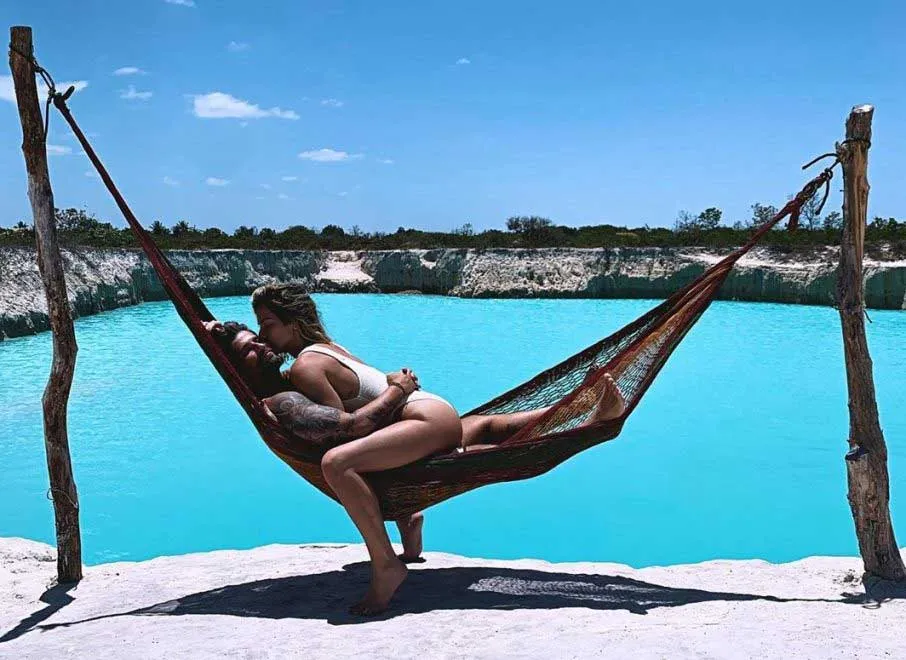 O Buraco Azul atrai grande público na passagem por Jeri, inclusive famosos como o ator Bruno Gagliasso e a apresentadora Giovanna Ewbank
