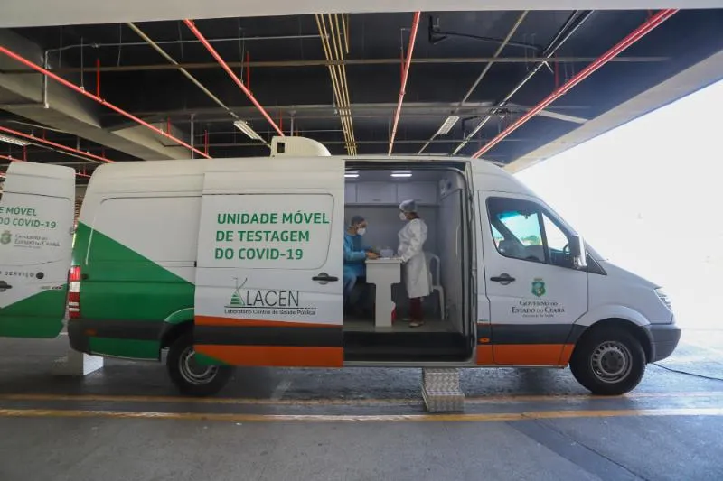 Casos positivos de Covid-19 no Aeroporto de Fortaleza são ratificados por exame RT-PCR feitos pelo Laboratório Central de Saúde Pública do Ceará (Lacen)