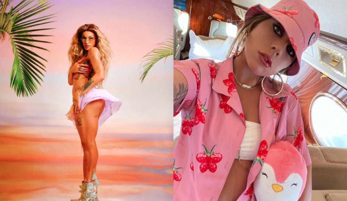 Montagem com fotos das cantoras Pabllo Vittar e Lady Gaga
