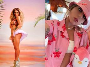 Montagem com fotos das cantoras Pabllo Vittar e Lady Gaga