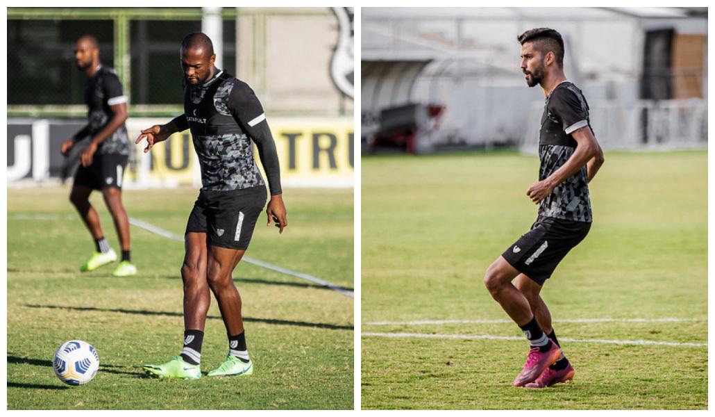 Luiz Otávio e Jorginho treinando no Ceará