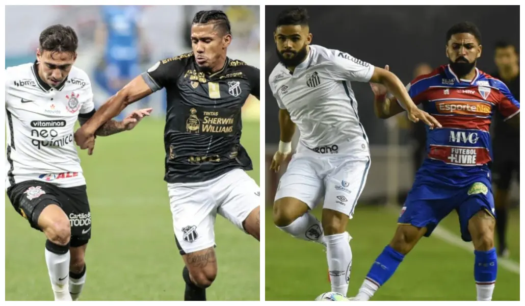 Imagem de Corinthians x Ceará e Fortaleza x Santos