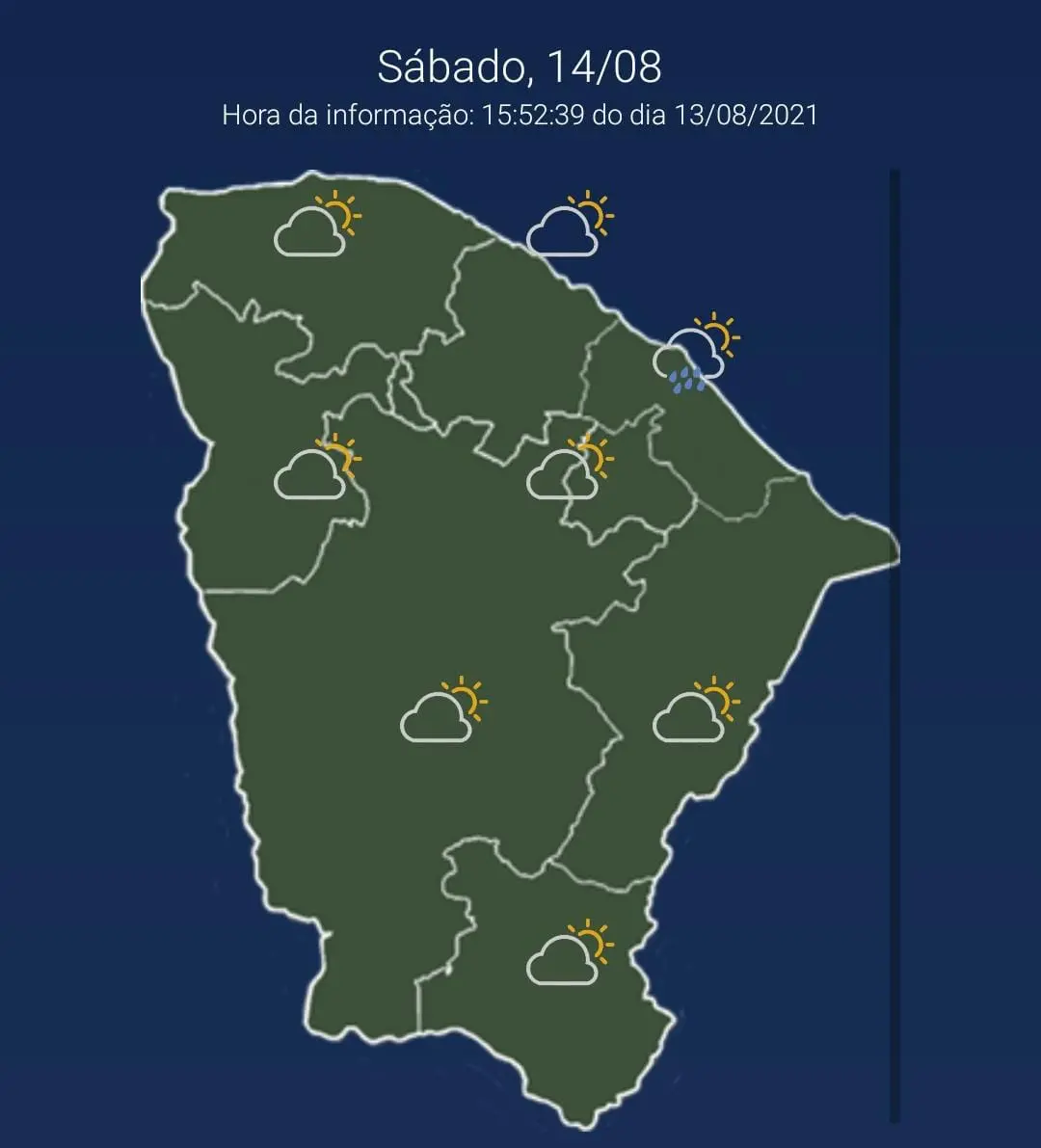 Print do mapa da Funceme