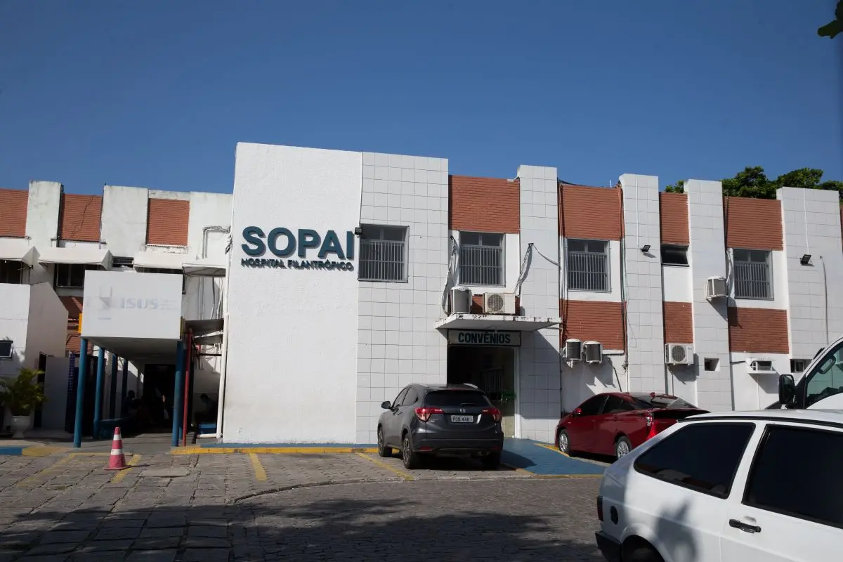 Fachada do hospital filantrópico Sopai, em Fortaleza