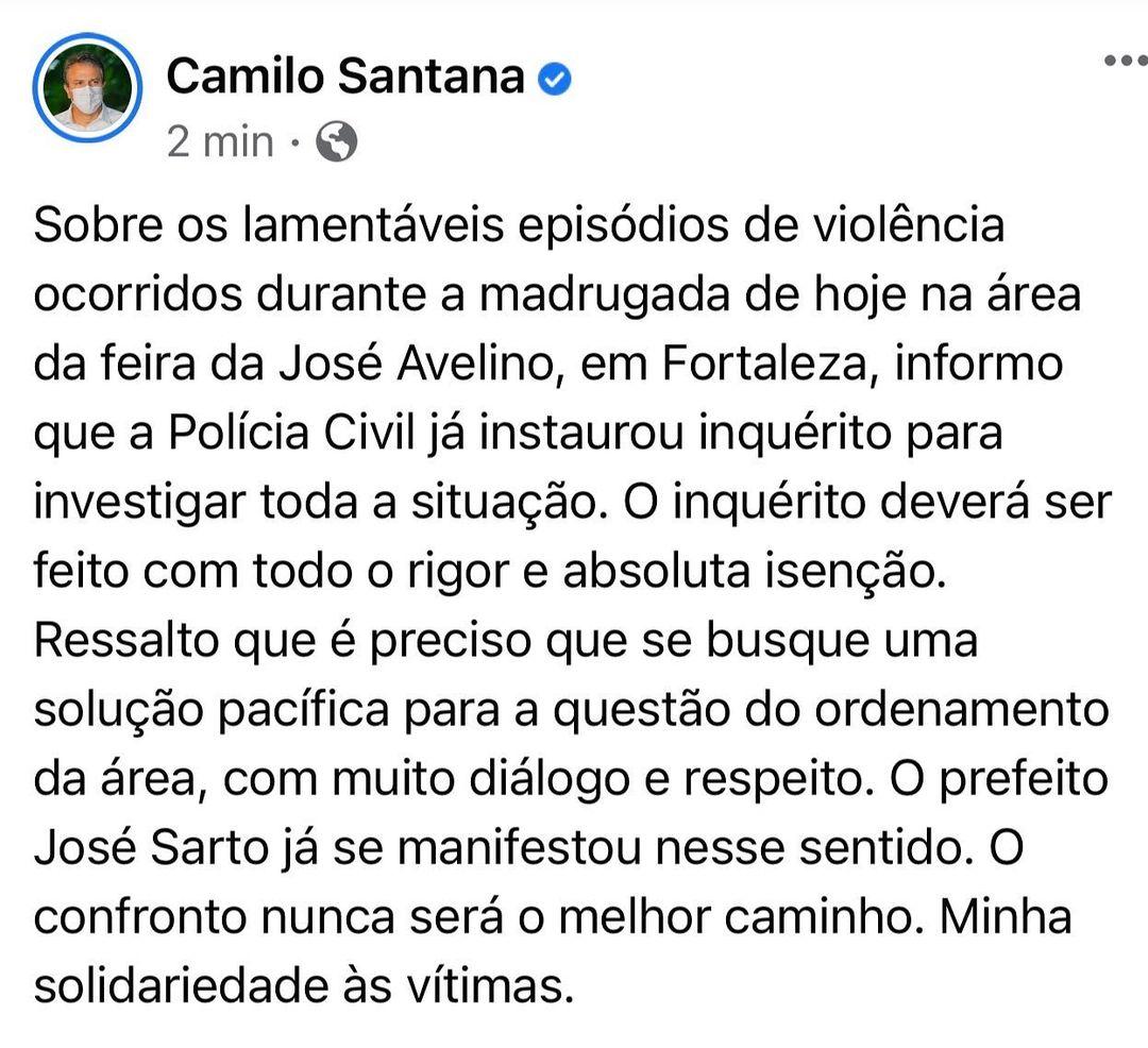 Declaração Camilo Santana