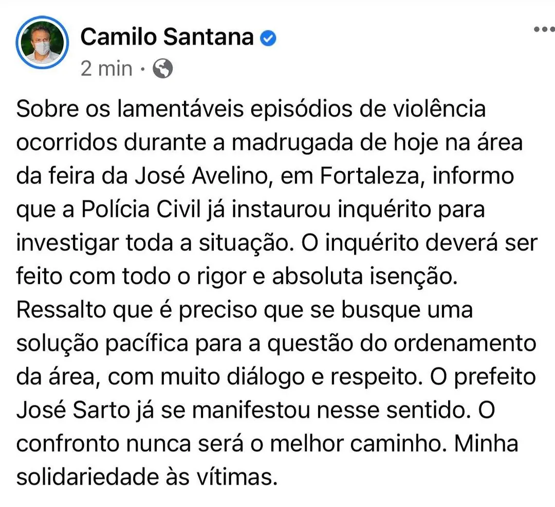Declaração Camilo Santana