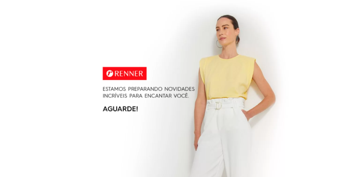 Mensagem de indisponibilidade do site da Lojas Renner