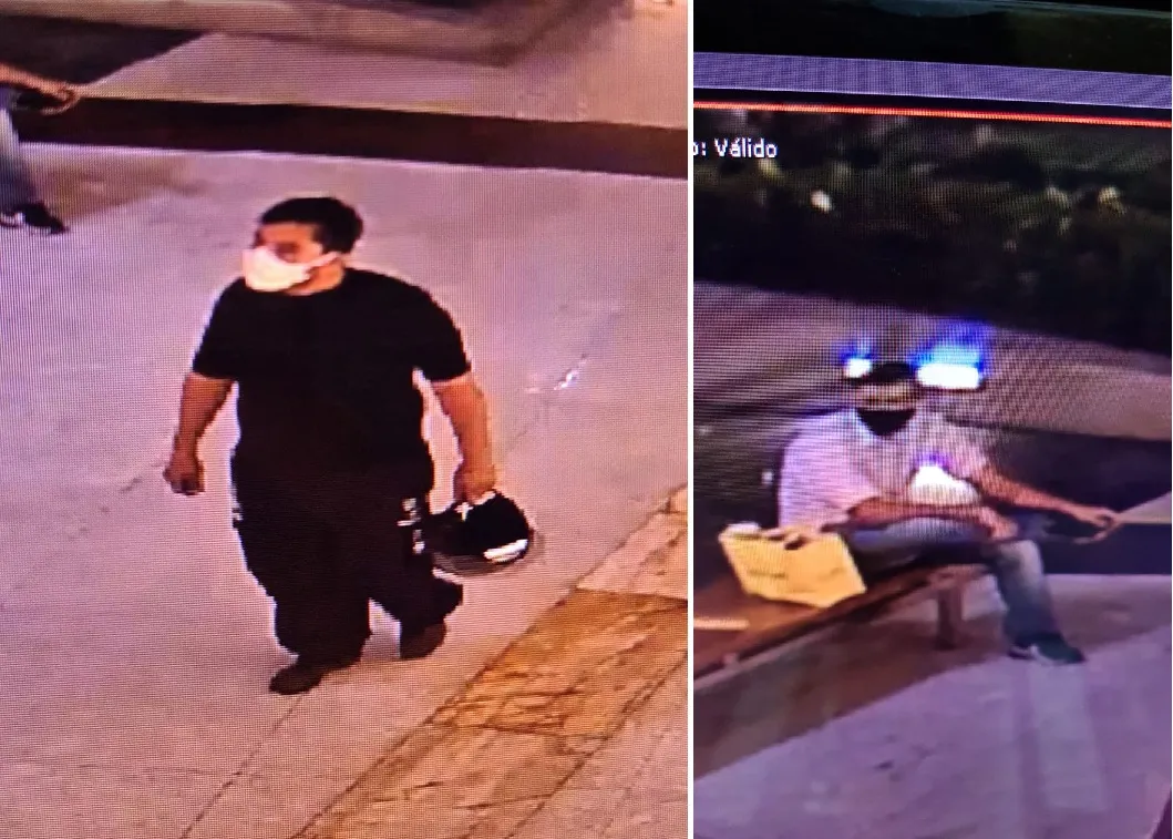 As imagens das câmeras de segurança do estabelecimento comercial foram recolhidas pelas autoridades