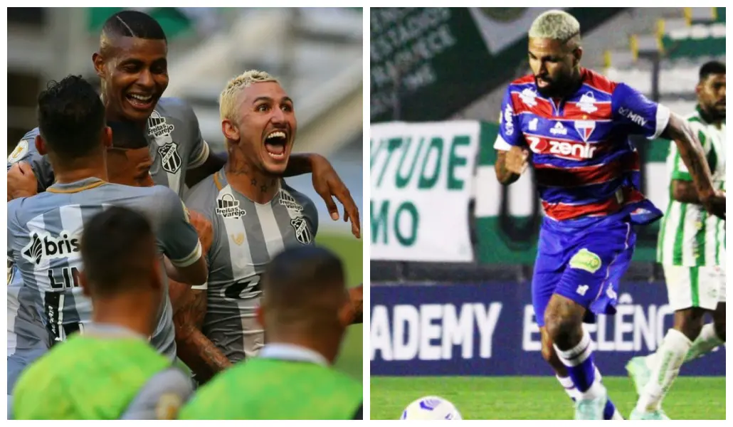 Imagens dos jogos Ceará x Flamengo e Juventude x Fortaleza