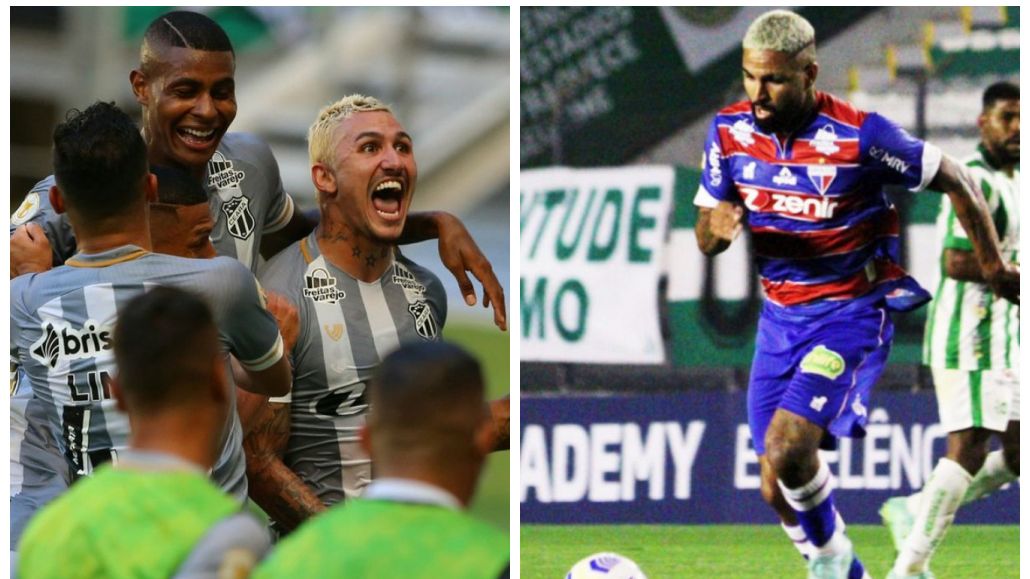 Imagens dos jogos Ceará x Flamengo e Juventude x Fortaleza