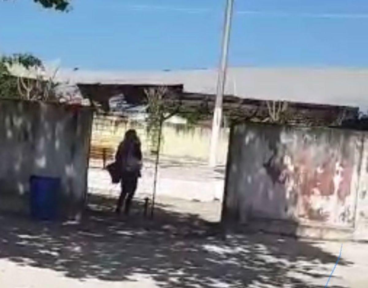 momento em que ginásio desaba em pindoretama