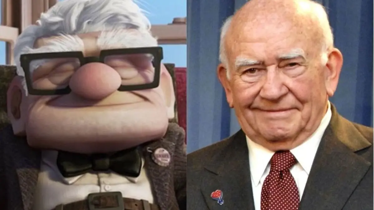 Ed Asner deu voz ao personagem Carl Fredricksen na dublagem original do filme 