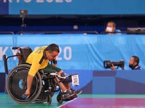 Maciel Santos em ação na Paralimpíada de Tóquio