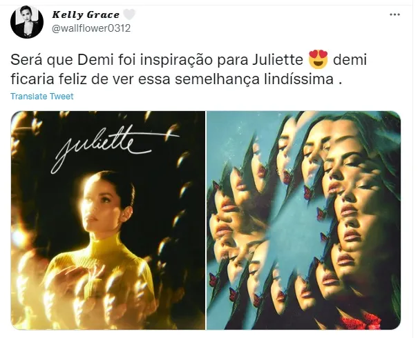 Usuários do twitter começaram a comparar a arte antiga do EP de Juliette com trabalhos de outros artistas