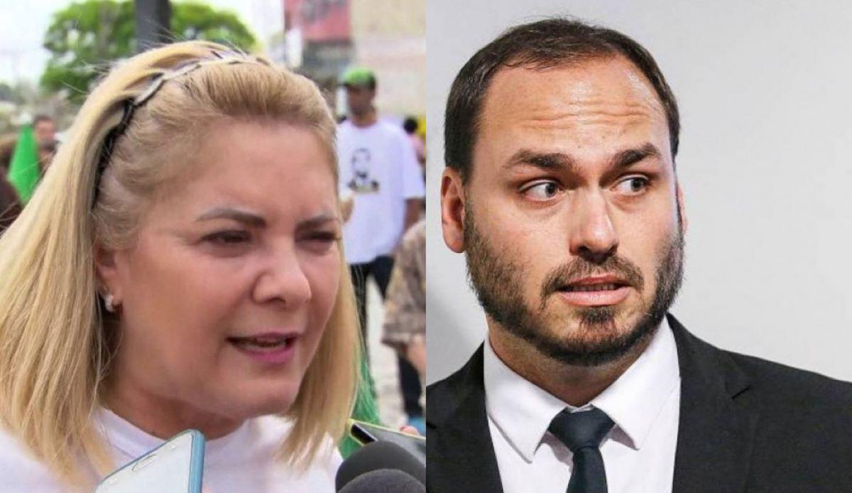 Montagem de Ana Cristina e Carlos Bolsonaro