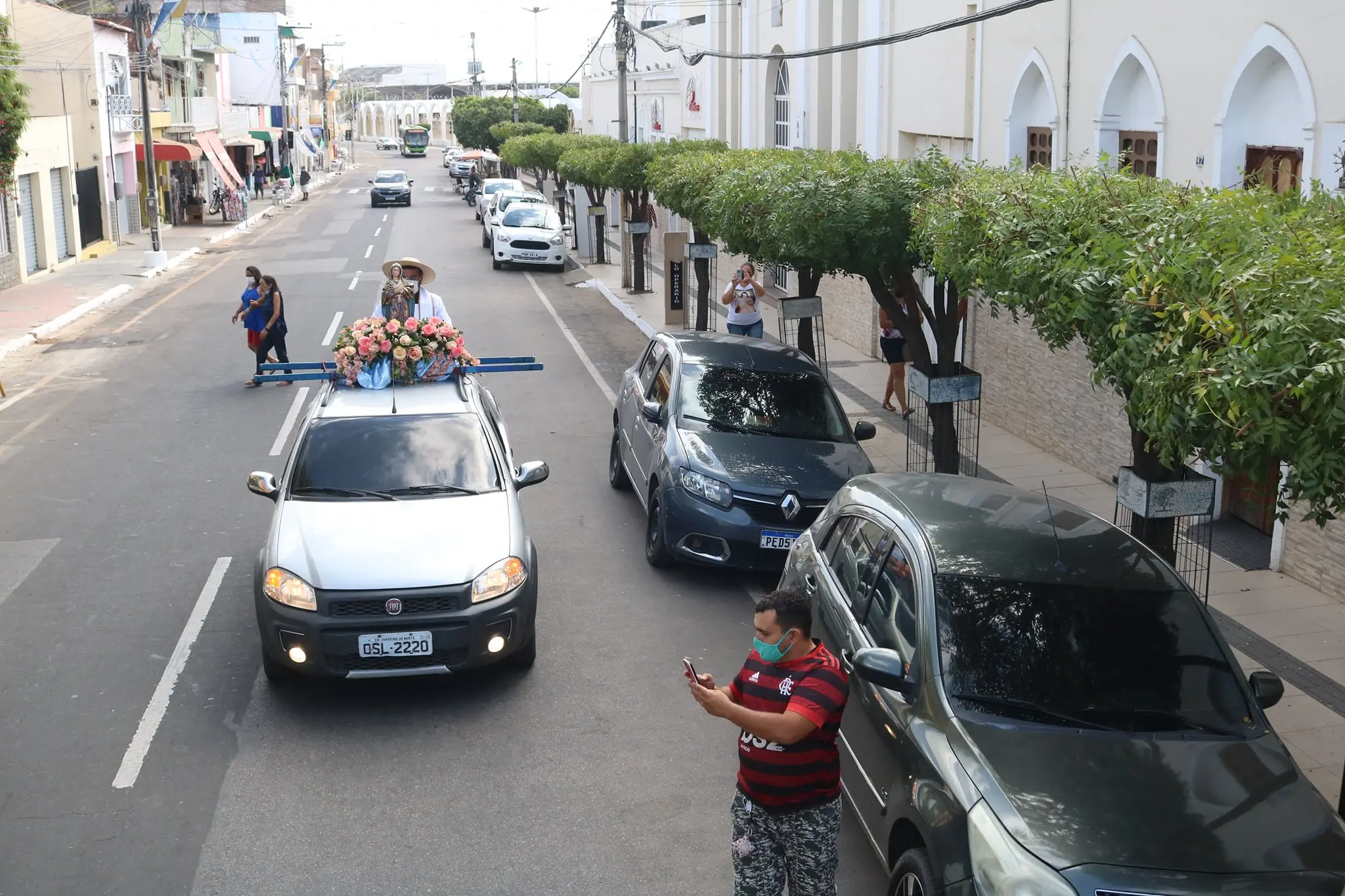 A procissão com imagem da padroeira, que acontece no dia 15, será substituída pelo passeio em carro-andor pelas ruas da cidade
